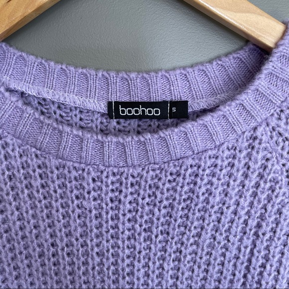 Boohoo Maria Purple Knit Jumper Sweater Dress Sm - Picture 7 of 14